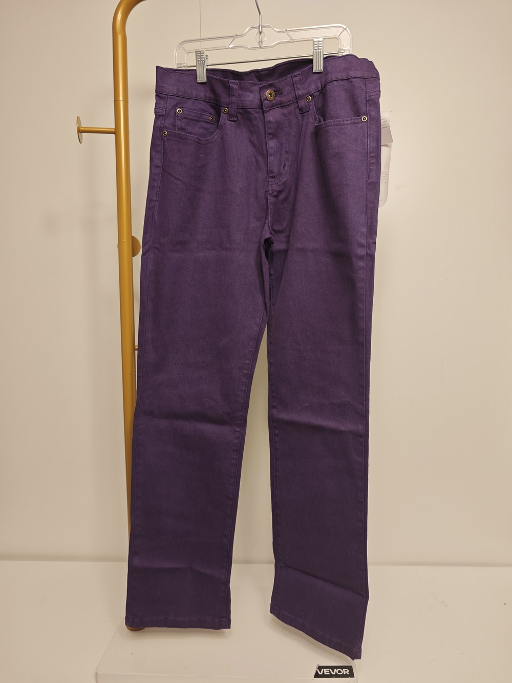 Diane Gilman Purple Straight-Leg Jeans